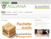 Tablet Screenshot of comune.agliana.pt.it